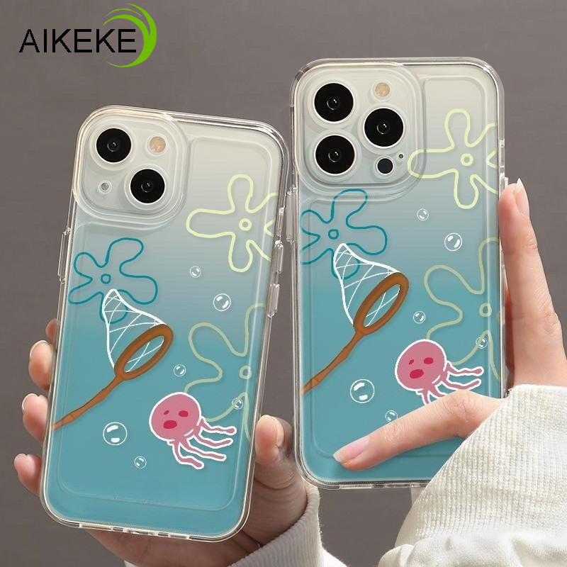 Ốp Điện Thoại Hoạt Hình Đại Dương Cho iQOO Z10 Z9 Turbo Pro Plus Lite Z9X Z8 Z8X Z7 Z7X Z7i Z6 Z6X Z5X Z5 Z3 Z1 Pro Z1X 5G 4G Vỏ Mềm Chống Sốc sứa Dễ Thương