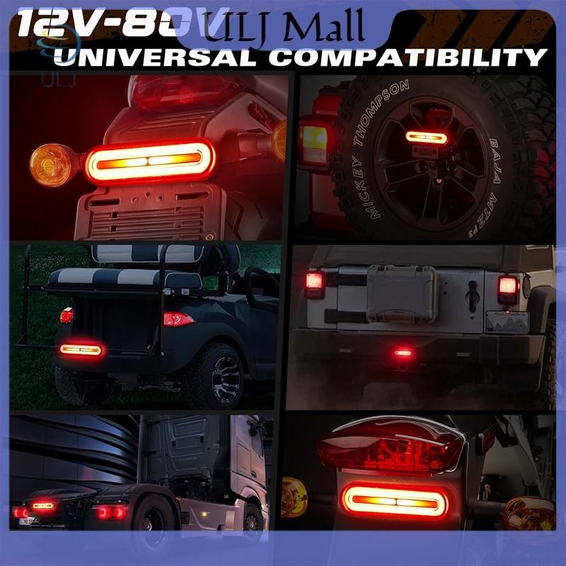 Đèn hậu xe máy đa năng ULJ 12V-80V có đèn báo rẽ, chống nước, dùng cho xe đạp bụi bẩn và ATV