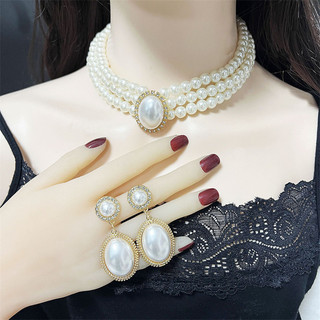 Bộ bông tai và vòng cổ ngọc trai cao cấp từ thương hiệu Niche