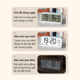Đồng Hồ Báo Thức Bunnies House – Đa Năng, Để Bàn, LCD