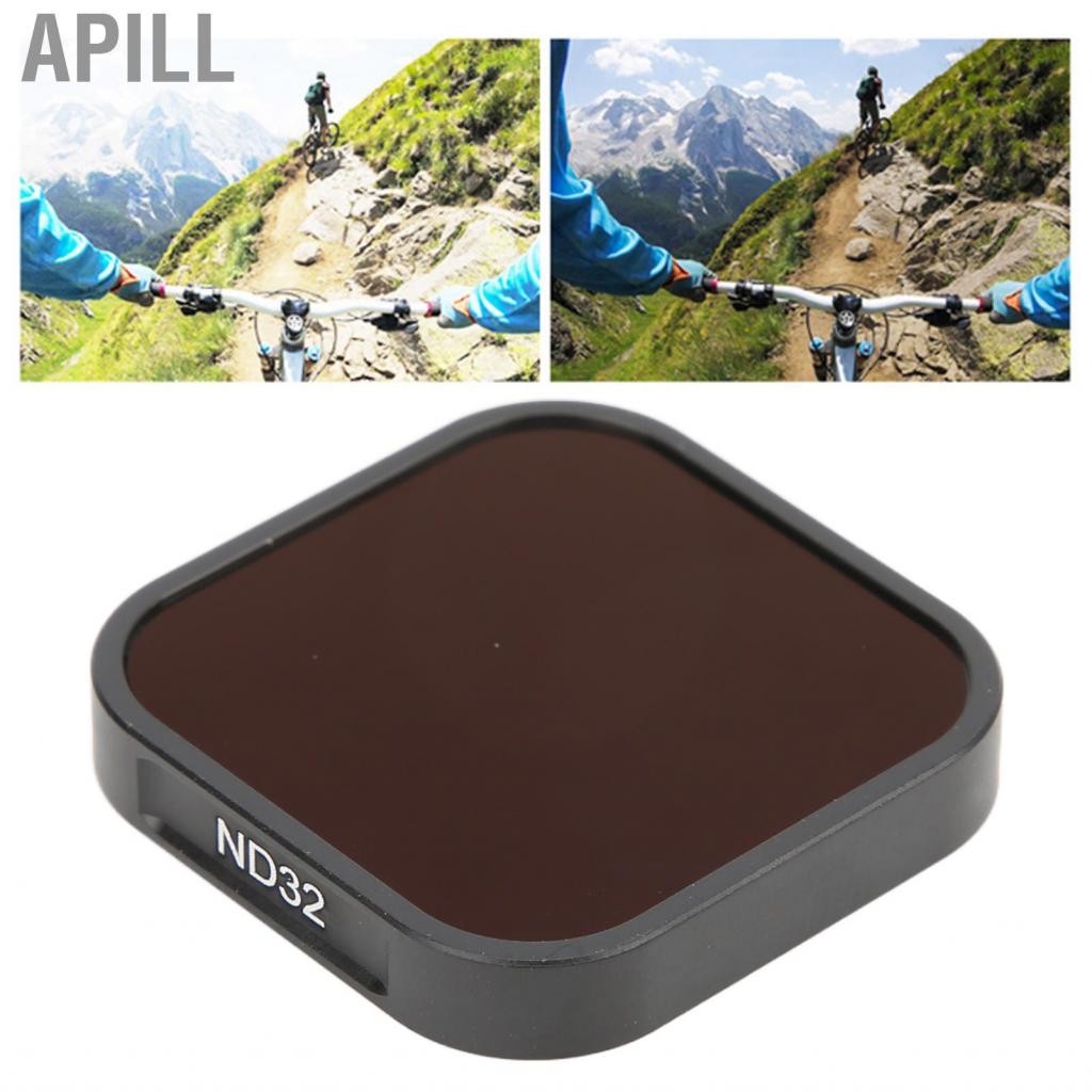 Apill Apill Sports Camera ND Lens Bộ lọc Phụ kiện kích thước nhỏ Tr kháng Video Ghi lại chỉ số khúc xạ thấp cho 9 camera (ND8)