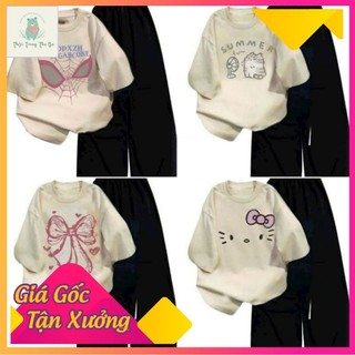 XẢ HÀNG TỔNG HỢP CÁC SÉT BỘ QUẦN ỐNG RỘNG CẠP CHUN HACK DÁNG + MIX ÁO PHÔNG FORM RỘNG TAY LỠ-