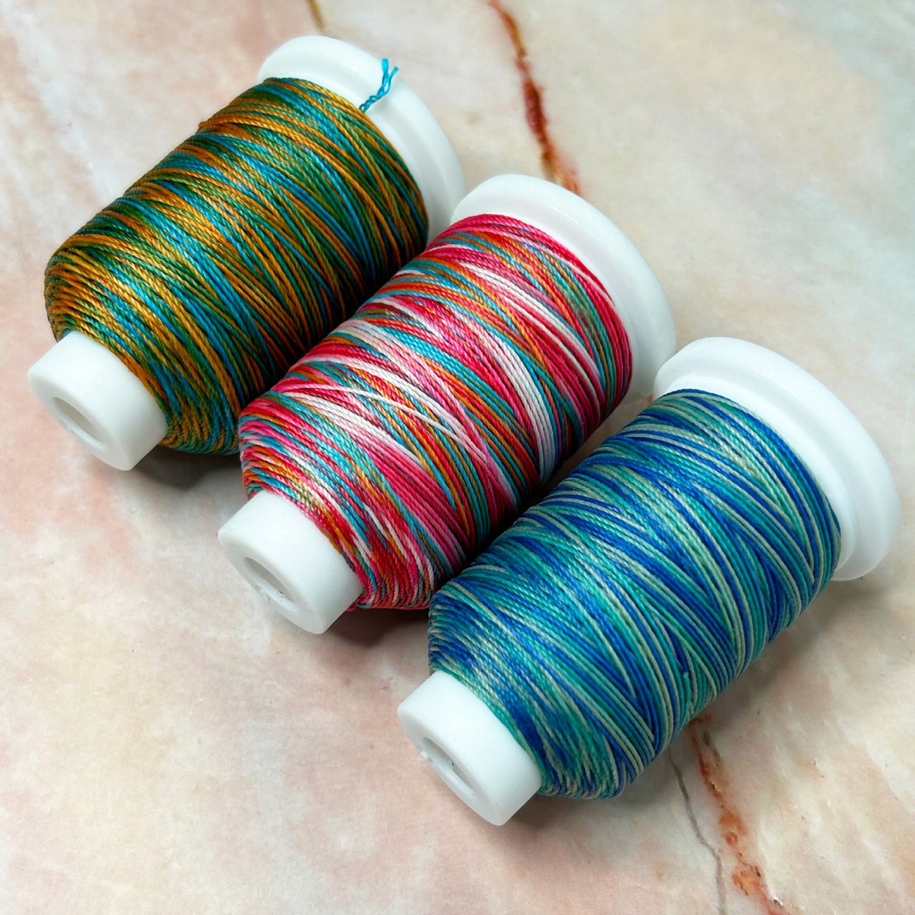 9 Dây Màu Gradient Nam Mỹ Sợi Sáp Bện Dây Phân đoạn Sợi Nhuộm Qianli Jiangshan Sợi Sợi Nhiều Màu Dây Bện