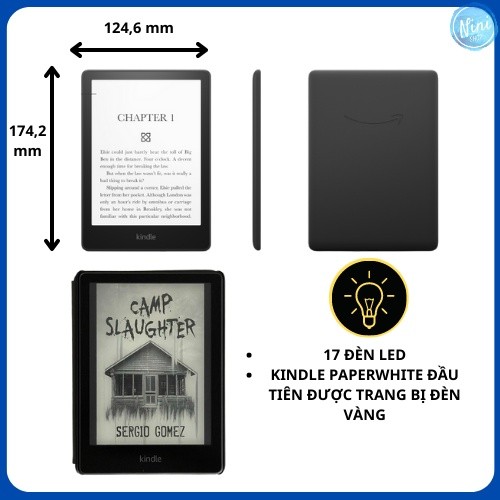 Máy đọc sách kindle paperwhite 5 NEW  tặng bao da gồm 2 phiên bản 8gb và 32gb | BigBuy360 - bigbuy360.vn