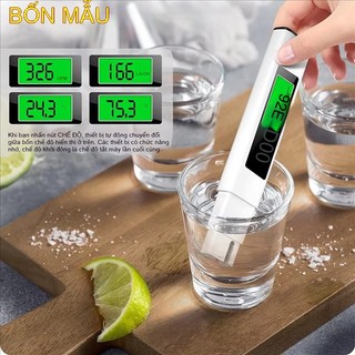 Bút đo nước chuyên nghiệp, chế độ kép TDS/EC! Màn hình LCD rõ, tự động bù nhiệt.