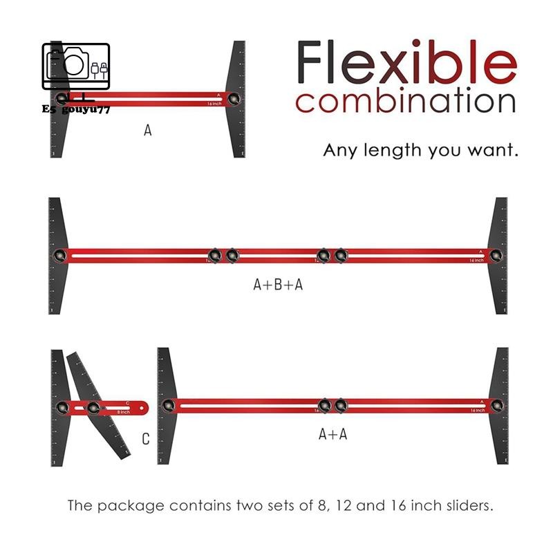 [gouyu77] Công cụ mẫu thước đo bước Jig cầu thang cho công cụ Jig cầu thang