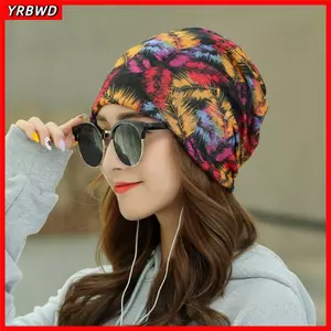 Mũ Turban Nữ YRBWD, Mũ Chui Đầu Mỏng In Hình Thoáng Khí, Đầu Quấn Cổ Che Chemo Cap