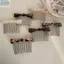 JVSUB Kẹp Tóc Bên, Lược Chải Tóc Nơ Acetate, Thời Trang 10 Răng Đảo Ngược Chèn Kẹp Tóc Bên Kẹp