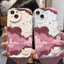 Ốp Lưng Cho Realme C65 C63 C55 C53 C51 C35 C30 C21Y C25 C25S C20 C15 C12 C11 5 5S 5i 6i Note 50 Narzo 20 30A Kem Vồng Cong Edge Motif Pink Cloud NYK437