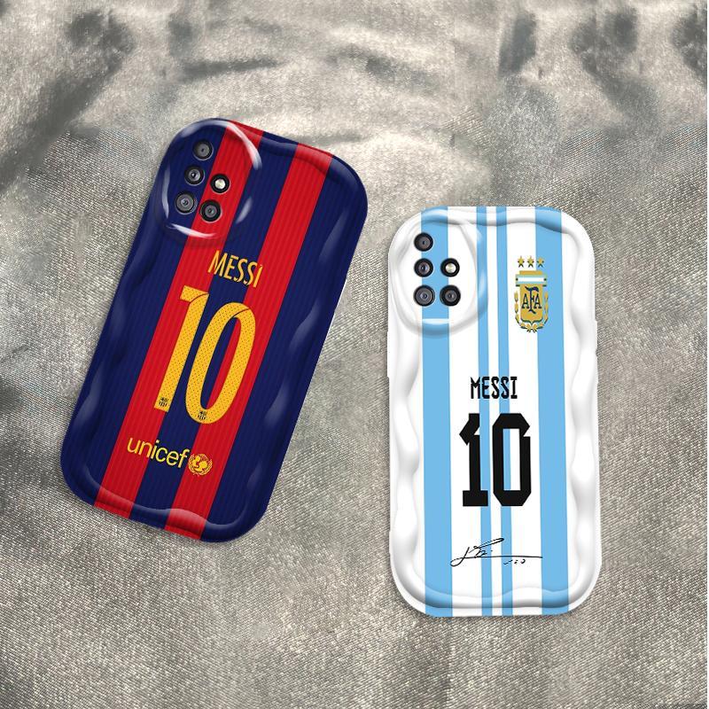 Ốp Silicon Hoạt Hình Cho Samsung A71 A51 A715F A515F A31 4G 3D Girls Vỏ Điện Thoại Mềm TPU NO.10 Bóng Đá World Cup Messi Ốp Lưng Chống Sốc
