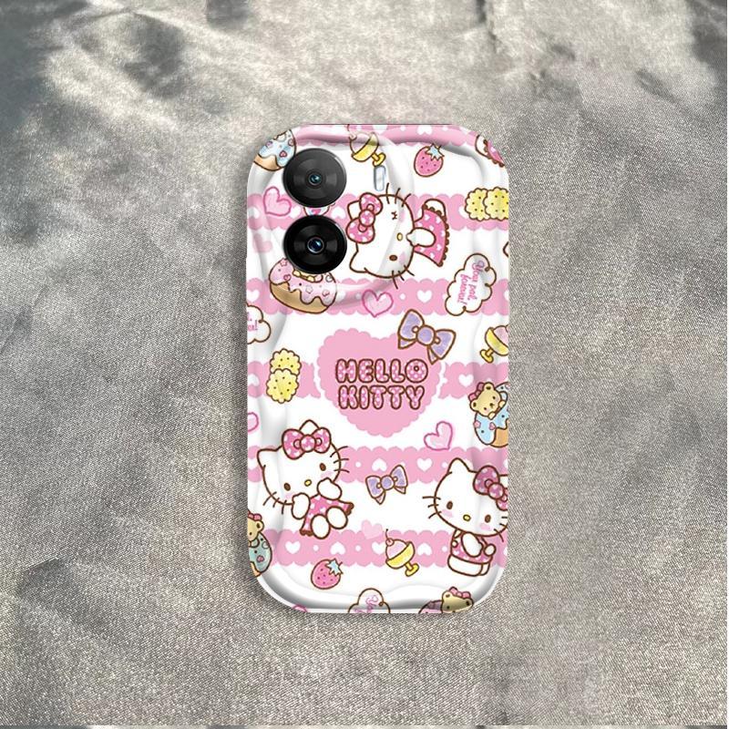 Ốp Silicon Hoạt Hình Cho OPPO A57 4G A77 4G A77S 4G 3D Bé Gái Vỏ Điện Thoại Mềm TPU Kitty Girl Sinh Viên Ốp Lưng Chống Sốc