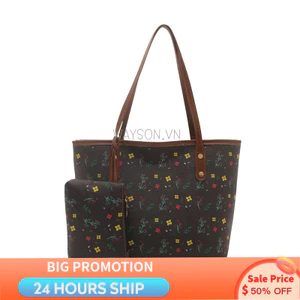 {READY STOCK} Phong Cách Mới In Hình Mùa Hè Dung Tích Lớn Đi Lại Sang Trọng Túi Đeo Vai Thời Trang Nữ