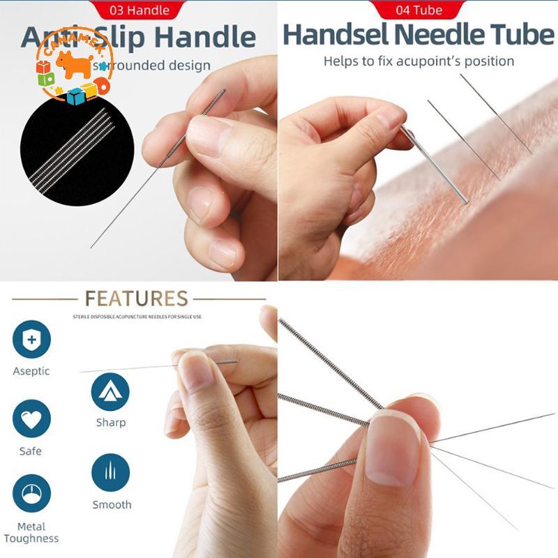 CANAMEK ZHONGYAN TAIHE 100 Chiếc Kim Châm Cứu Có Ống Châm Cứu Dùng Một Lần Làm Đẹp Vô Trùng 1 HỘP Massage Khử Trùng Kim CSF