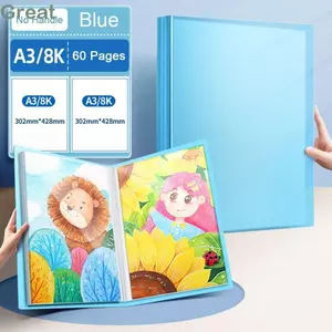 Thư mục Album ảnh TUYỆT VỜI, Sách lưu trữ tranh sắp xếp dữ liệu, Công cụ văn phòng phẩm bền bỉ 60 trang A3 / 8K Trình bày Danh mục đầu tư trường học Văn phòng