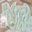 Bộ Đồ Ngủ Nữ Quần Dài Tay Mùa Xuân Thu Bộ Đồ Màu Trơn Cotton Yunduo Có Đệm Ngực Áo Ngực Miễn Mặc Đồ Mặc Ở Nhà