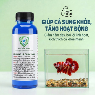 Lá Chắn Xanh – Dung Dịch Chăm Sóc Cá Cảnh Định Kỳ Cho Betta, Guppy, Molly (330ml)