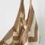 Túi Tote móc SAMO, Túi đeo vai dệt kim sọc rỗng phong cách Bohemian, Túi xách dệt bằng vải dệt thủ công dung tích lớn thẩm mỹ Sử dụng hàng ngày