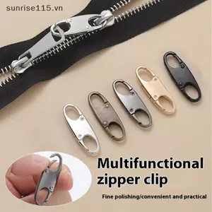 SRVN 2 Chiếc Dây Kéo Kẹp Trộm Đồ Giặt Mở Đôi Dây Kéo Kéo Thay Thế Có Thể Tháo Rời Dây Kéo Kết Nối Dây Kéo Lo Carabiner Clip.