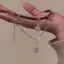 PNPIA- Thời Trang Nữ Vintage Da Choker Nelace Hai Lớp Ngôi Sao Mặt Dây Chuyền Trang Sức Dây Xích Có Thể Điều Chỉnh