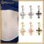 Siyuyan Pha Lê Ngôi Sao Rối Bụng Nút Nhẫn Thép Không Gỉ Dainsty Zircon Rốn Nhẫn Bụng Xuyên Cơ Thể Trang Sức VN
