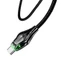 Cáp USB C gia cố BTM 5A Lõi đồng sạc nhanh và thiết kế phát sáng LED