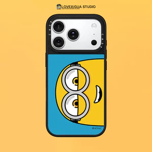 Ốp Gương Đầu dò bên màu vàng Little Guy Vỏ điện thoại từ tính cho IPhone 17 Pro Max 17 Air 16 15 14 13 16 Plus Vỏ bảo vệ chống sốc