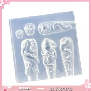 YOI Dễ dàng sử dụng Nail Art Khuôn silicon hình bạch tuộc cho người mới bắt đầu và chuyên gia bận rộn