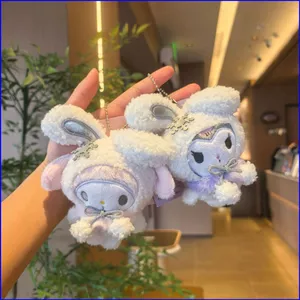 Sanrio Hello Kitty My Melody Cinnamoroll Thỏ Tuyết Phong Cách Nhật Bản Sang Trọng Túi Búp Bê Trắng Quyến Rũ