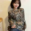 Milyfashion Size Lớn Rời Ôm Hơn Nhìn Retro Tie-Dye See-Through Gạc Chống Nắng t Mùa Hè Mỏng Top 49Q6