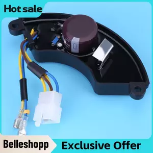 Belleshopp Bộ Điều Chỉnh Điện Áp Tự Động AVR Cho Máy Phát Điện Chạy Xăng 2 Pha 6 Dây 6.5KW 7KW 8.5KW Nhôm Đa Năng Hình Vòng Cung Với Nhựa Kín Chống Rung Xăng