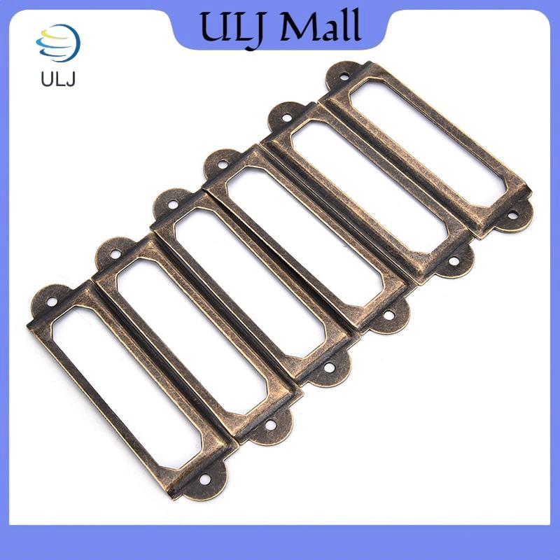 ULJ 50 x Khung Ngăn Kéo Hộp Đựng Thẻ Tủ Hộp Đựng Thẻ 60x17mm Đồng Thau Cổ,.