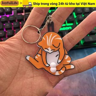 JOYFULLIFE Trứng Mèo Móc Khóa, Xoay Kéo Chơi Dễ Thương Ngộ nghĩnh Mèo Mặt Dây Chuyền, Túi Phụ Kiện Hoạt Hình Mèo Lừa Chơi Trứng Đồ Chơi