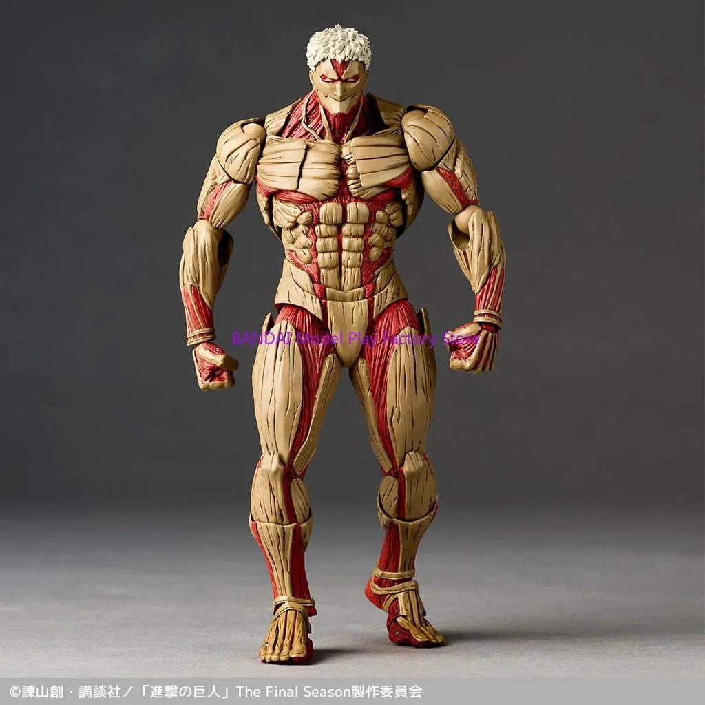 Kaiyodo Attack on Titan Amazing Yamaguchi Revoltech NR069 The Armored Titan Reiner Braun Anime Nhân Vật Hành Động Mô Hình