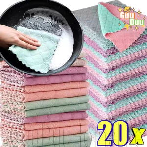 Vải lau lông cừu san hô hai mặt - Khăn lau - Dễ lau chùi, không xơ - Đồ dùng nhà bếp - Khăn lau bồn rửa mềm - Vải lau nhà / Giao hàng miễn phí