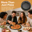 Bộ Chảo Pizza Đục Lỗ AMBU, Mupti Purpose 9 / 10 / 11 / 12 / 14 Inch Khay Nướng Pizza, Đĩa Nấu Ăn Bằng Thép Carbon Tròn Chống Dính Bền Đẹp Sắc Nét & Bubbly