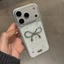 Ốp Điện Thoại Nhựa Nơ 3D Cho iPhone 17 Pro Max 16 15 14 13 12 11 Vỏ Bảo Vệ Chống Sốc