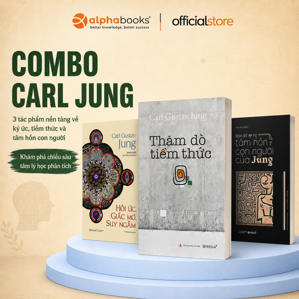 Combo Sách Carl Jung: Hồi Ức, Giấc Mơ, Suy Ngẫm + Tâm Hồn Con Người + Thăm Dò Tiềm Thức (Omega Plus)
