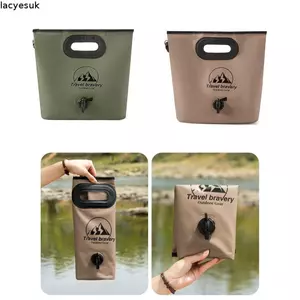 Túi đựng nước gấp LACYESUK, 8L có vòi Túi đựng nước ngoài trời, Thiết kế có thể gập lại không rò rỉ Chất liệu mềm Hộp đựng nước có thể gập lại dung tích lớn Thể thao
