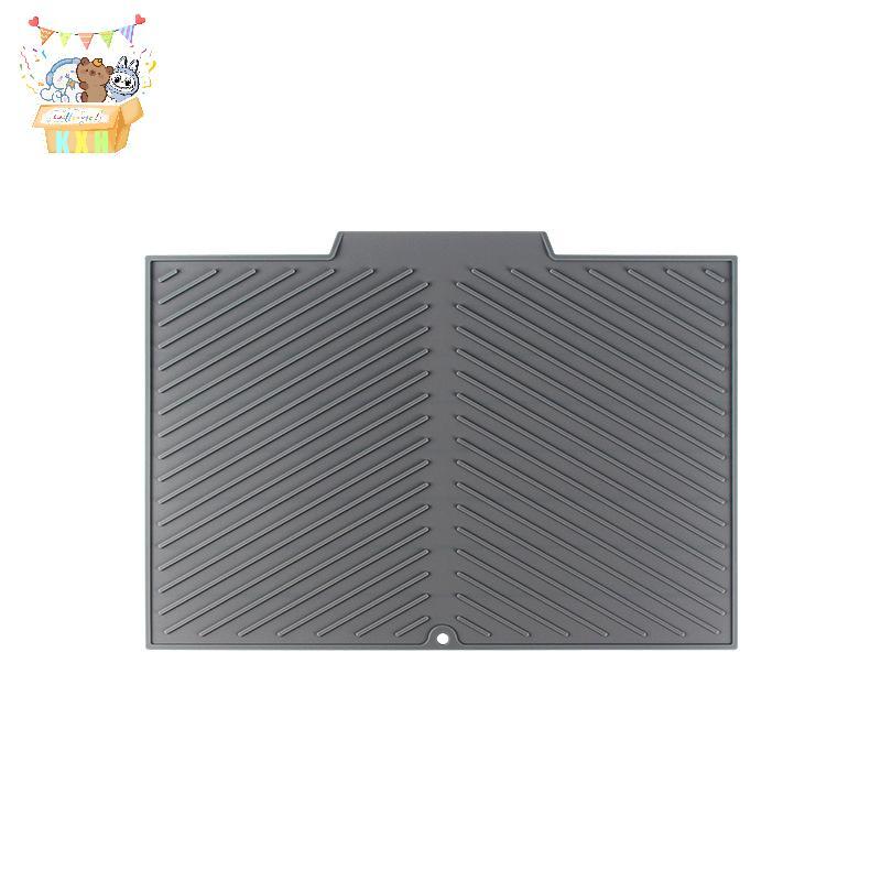 [KXH] Tấm thoát nước bằng silicon Thảm sấy Thảm chống trượt có cạnh nâng Thảm để bàn cho nồi Cốc Món ăn Đồ dùng nhà bếp ELWW