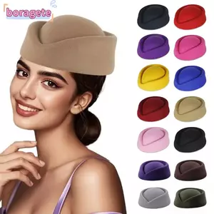 Mũ trùm đầu BORAGETE, Mũ quản lý rắn cổ điển của Anh, Mũ hộp đựng thuốc trang trọng đầu lõm thời trang cho bữa tiệc