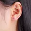 Bộ 10 đôi bông tai nhựa trong suốt LUImo, chốt nhựa an toàn cho tai nhạy cảm, đính đá giữ khi chơi thể thao, đi làm hàng ngày SBS