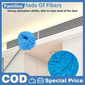 Quạt Trần Microfiber Duster Mở Rộng Lên Đến 80cm Tay Cầm Dài Bụi Loing Có Thể Tái Sử Dụng Bàn Chải Bụi Cho Gia Đình Dễ Dàng Vệ Sinh