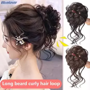 Bluelover Tổng Hợp Xoăn Bun Lộn Xộn Móng Vuốt Chignon Kẹp Tóc Co Giãn Scrunchies Hairpieces Donut Updo Tóc Miếng Dành Cho Nữ Mới