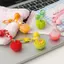 # HB # Móc khóa trái cây 3D dễ thương với phụ kiện mặt dây chuyền màu cam bằng nhựa chuông cho túi xách và Bapas.
