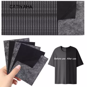 CATIYAHA 1 / 10 Cái Quần Áo Làm Đen Phim, Chống Phai Màu Dễ Sử Dụng Quần Áo Màu Đen Tấm Phục Hồi, Giặt Đa Năng Tăng Cường Tấm Giặt Cho Máy Giặt Quần Áo Đen Làm Sáng