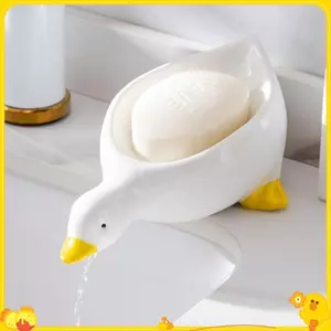 1 Chiếc Màu Vàng Du Hình Hộp Xà Phòng Hoạt Hình Xà Phòng Món Ăn Có Thể Xả Xà Phòng Hộp Đựng Xà Phòng Món Ăn Cho Khay Phụ Kiện Phòng Tắm
