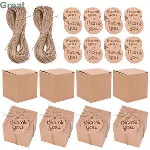 TUYỆT VỜI 10 Hộp Kẹo, Hộp Quà Tặng Giấy Kraft Vuông Mini Pakcing, Nhỏ Di Động Cảm Ơn Bạn Trang Trí Tiệc Cookie Hộp Đóng Gói Thực Phẩm Tiệc Sinh Nhật Đám Cưới Tiếp Liệu