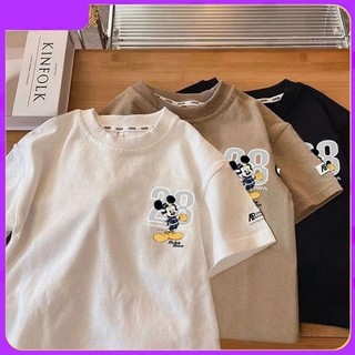 COD✅Áo phông cho bé trai và bé gái in hình Chuột Mickey tuyệt vời, được làm từ chất liệu cotton mềm mại, thoải mái