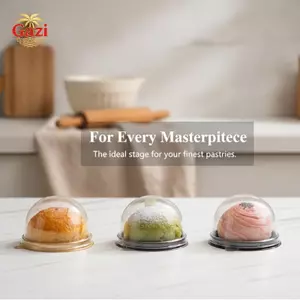 50 Cái Hộp đựng bánh ngọt lòng đỏ trứng bằng nhựa cấp thực phẩm Hộp đựng tráng miệng trong suốt để gói quà dự tiệc nướng tại nhà [VN]