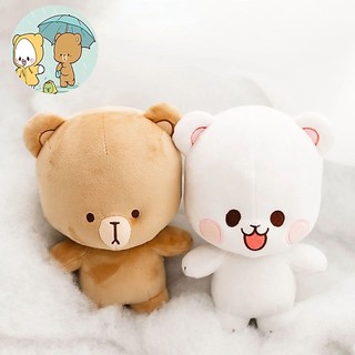 Bộ 2 Gấu Mocha Nhồi Bông Mềm Mại Đáng Yêu Trang Trí Nhà Cửa